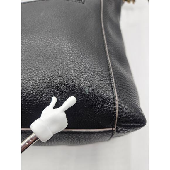 The Sak Women's Shoulder Bag Black Vegan Leather Zipper Pockets Medium - Picture 10 of 14